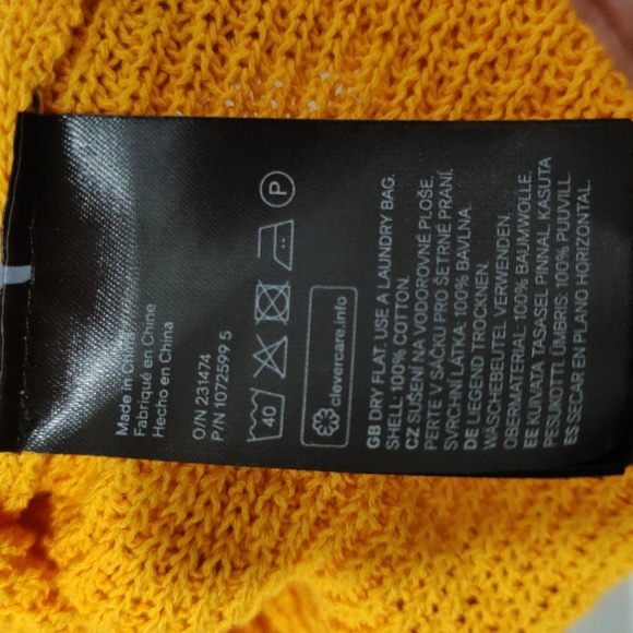 H&M Cotton Open Knitted Orange Dress Medium #907 - Picture 6 of 9